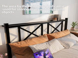 Queen Size Floating Bed Frame with Headboard and Storage, Full Size Platform Bed Frame with USB 90559466