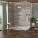 10" Round Rain Shower Head Systems with Waterfall Tub Spout, Brushed Nickel,Wall Mounted shower W1243102465