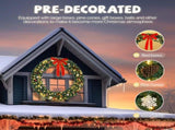 60in 220 Lights 600 Branches PVC Bow Decoration Garland Garden Garland Decoration Green 43730190