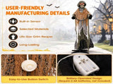 5.7FT Halloween Animated Grim Reaper Decoration, Sound Activated Moving Head & Swinging Hands, Scary 47866860