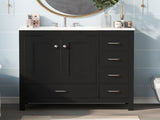 36" Black Bathroom Vanity with Ceramic Sink Combo, Abundant Storage Cabinet -2 Soft close doors and N729P183735B