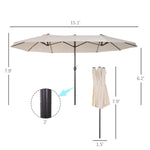 ZUN Outdoor beach umbrella/ Double-SidedMarket Umbrella （Prohibited by WalMart） 99467900