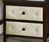 Beautiful Cherry Espresso Finish Nightstand 1pc Designed Drawers Fronts Modern Bedroom Furniture B011P147839