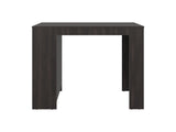 Lacour Kitchen Island, Kitchen Bar Table with 3-Side Shelves, Dark Walnut B097P474295