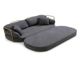 78.3" Queen Sleeper Sofa Bed, No Assembly Convertible Pull Out Futon Couch with Removable Backrest W1117P567381