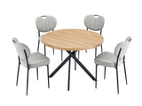 Round Foldable Dining Table for Small Spaces - MDF Material, Perfect for Dining Room, Tea Room & W3493P462093