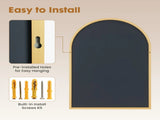 20"X30" Arched Bathroom Mirror, Wall Mounted Mirror with Aluminum Alloy Frame, Bathroom Mirror for 20983323