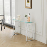 Console Table Stainless Steel Glass,Meal side table silvery Clear bs-02 s 21447828