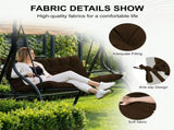 Outdoor Swing Cushions 70 Inch, Waterproof 4" Thick Porch Swing Cushion Replacement with Backrest 68115905