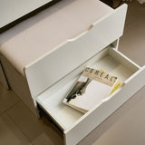 3-in-1 Vanity Desk with Mirror And Lights, Small Vanity Desk Set with Visible Glass Tabletop, 3 T3685P339866