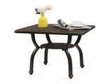 Cast Aluminum Outdoor Side Table, Anti-Rust Outdoor Square End Table, Patio Coffee Bistro Table for 87121979