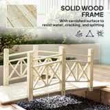 4.7ft Garden Bridge Arc Wood Footbridge Decorative Pond Bridge Prohibited by 86306248