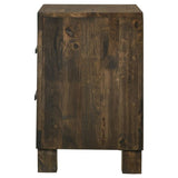 Rustic Golden Brown 2-drawer Nightstand B062P145494