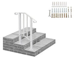 Handrails for Outdoor Steps, Iron Handrail Fits 1 Step, Transitional Handrail with Installation Kit, 99378762