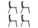 Windsor Dining Chairs Set of 4,Wood Farmhouse Spindle Back, Widen Seat, Mid-Century Modern French 17588838
