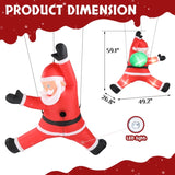 4.9 FT Lighted Christmas Inflatable Decoration, Inflatable Hanging Santa Claus with Gift Bag, Funny 29820993