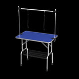 ZUN Large Size 46" Grooming Table for Pet Dog and Cat with Adjustable Arm and Clamps Large Heavy Duty W20601010