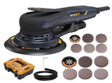 Electric 5mm Random Orbital Sander with Tool Case, Variable Speed Palm Sander with Brushless Motor, 82447359