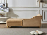 Modern Upholstery Chaise Lounge Chair with Storage Velvet W1097102810