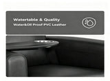 Black PVC Electric Reclining Pedicure Chair 77802564