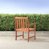 Aina Tropical Reddish Brown Wood Patio Armchair B093121214