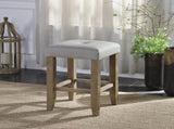 Charnell Gray Synthetic Leather & Oak Finish Counter Height Stool B2726P338681