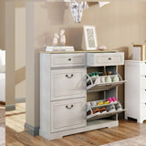 Shoe Storage Cabinet with 2 Drawers, 4 Flip Drawers, Freestanding Shoe Cabinet Organizer with W1120P290633