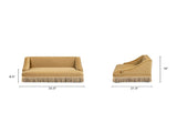 Duchess 33" Medium Princess Pet Bed Sofa with Fringe Skirt, Gold Yellow Performance Velvet B2719P479030