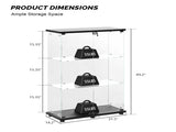 () 2-Door 3-Tier Display Cabinet with Top LED Lighting Storage cabinet with 33439102