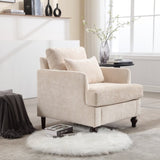 COOLMORE Wood Frame Armchair, Modern Accent Chair Lounge Chair for Living Room,Tufted Club Chair, W395P151902