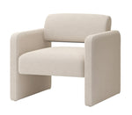 ZUN BEIGE single sofa chair, upholstered comfortable chair with armrests, for dining room/bedroom/living W487P183018