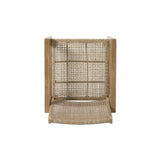 Outdoor Wicker and Acacia Wood Club Chairs, Set of 2, Light Multibrown and Light Brown, 34'' H X 74228.00MLBRN