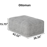 Modern Oversized Modular Sectional Sofa,Sparkling Chenille Fabric Soft Cushion Sofa with 2 W1885P298465