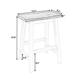 Farmhouse Rustic 2-piece Counter Height Wood Kitchen Dining Stools for Small Places, Walnut 33473961