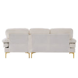 Three-Seat Simple And Stylish Indoor Modular Sofa Beige 82830683