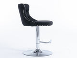 Furniture,Swivel Velvet Barstools Adjusatble Seat Height from 25-33 Inch, Modern Upholstered Chrome 79004404