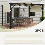 10 x 10ft Gazebo Replacement Canopy, UV Protection Pergola Shade Cover Cream White 93109697