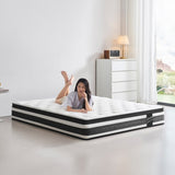 12 Inch TWIN Size Hybrid Mattress Individual Pocket Spring Oeko-Tex 100 Breathable Memory Foam W3017P318980
