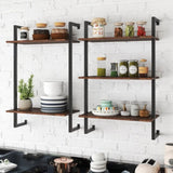 3 Tier and 2 Tier Bathroom Shelves Metal, Wood Hanging Storage Bookshelf W331P279736