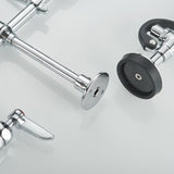 Commercial Kitchen Faucet Deck Mount with Pre-Rinse Sprayer 21" Height Kitchen Sink Faucet 8 Inch W1932P171734