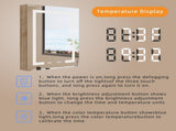 Bathroom LED Lighted Medicine Cabinet with Storage, 24" W x 30" H, Wall Mounted or Recessed, W5609P461277