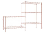 5-layer adjustable shelf with adjustable spacing, pin-type deformable structure, adjustable feet, 85764871