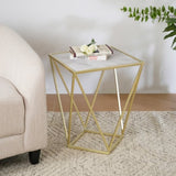 CREATIVE SIMPLE GLASS SIDE TABLE,GOLDWHITE COLOR N770P234478G