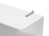 5-layer L-shaped corner display rack particle board 60*60*165cm white 73137996