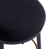 ZUN 24.75'' Modern Counter Stools Set of 2,Black Counter Stools with iron Frame,Sponge N780P189729B