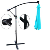 10 ft Outdoor Patio Umbrella Solar Powered LED Lighted Sun Shade Market Waterproof 8 Ribs Umbrella W65642336