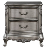 Antique Platinum 2-drawer Nightstand B062P181341