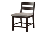 Dining Chairs Padded Fabric Seat Set of 2pc Side Chair Ladder Back Kitchen Dining Room Espresso B011P291549