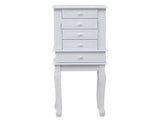 Standing Jewelry Armoire with Mirror, 5 Drawers & 14 Necklace Hooks, Jewelry Cabinet Chest with 96096796
