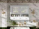 4-in-1 Bathroom Mirror Cabinet, 24-inch Wall Mounted Medicine Cabinet with Drawers & Organizer 67622975